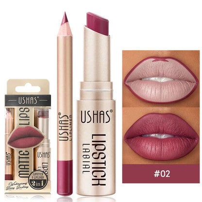 Set Delineador y Labial Mate – Color Intenso y Larga Duración
