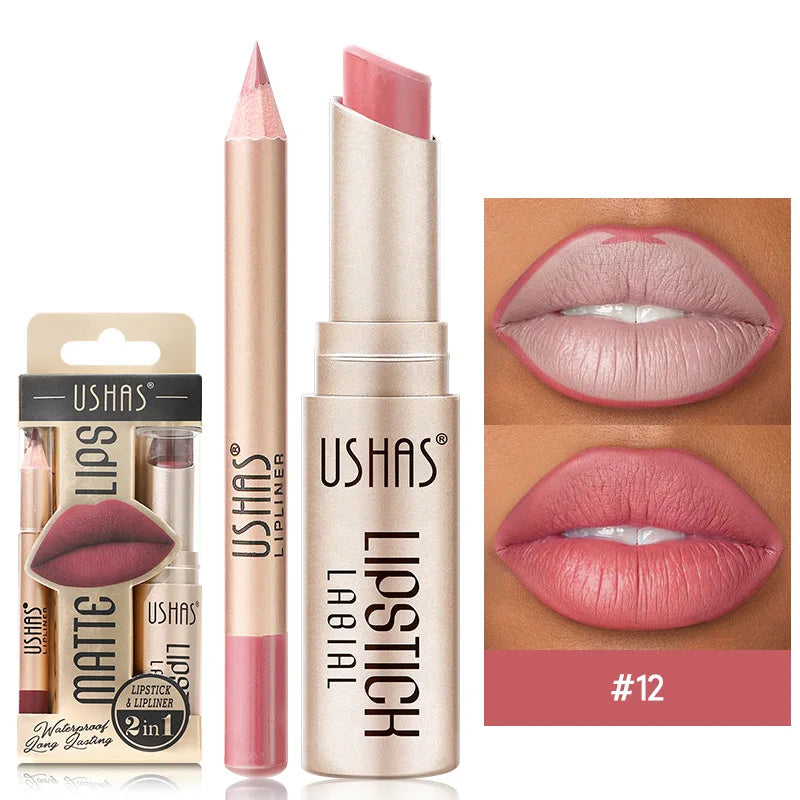 Set Delineador y Labial Mate – Color Intenso y Larga Duración