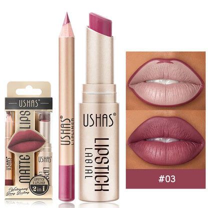 Set Delineador y Labial Mate – Color Intenso y Larga Duración
